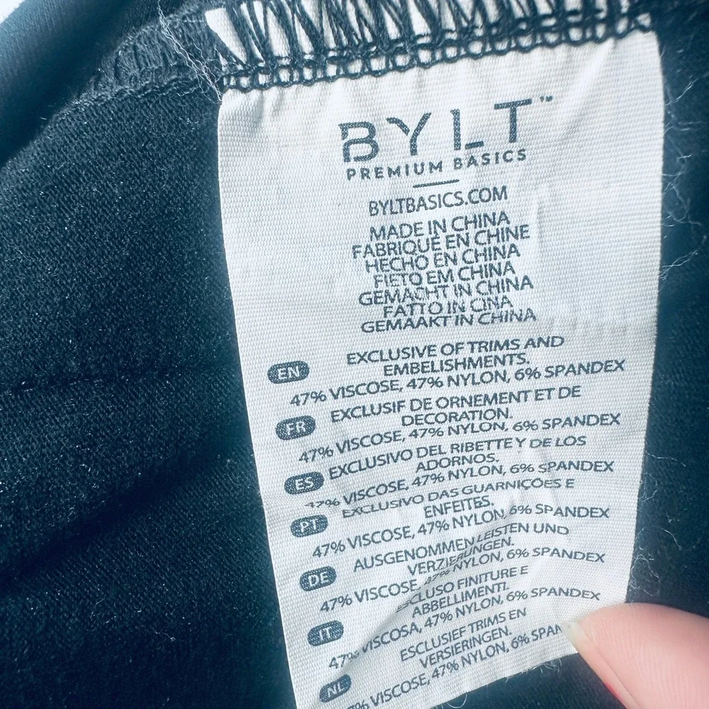 BYLT Premium Basics Everyday Joggers Black Slim Fit Athletic Pants Mens Small